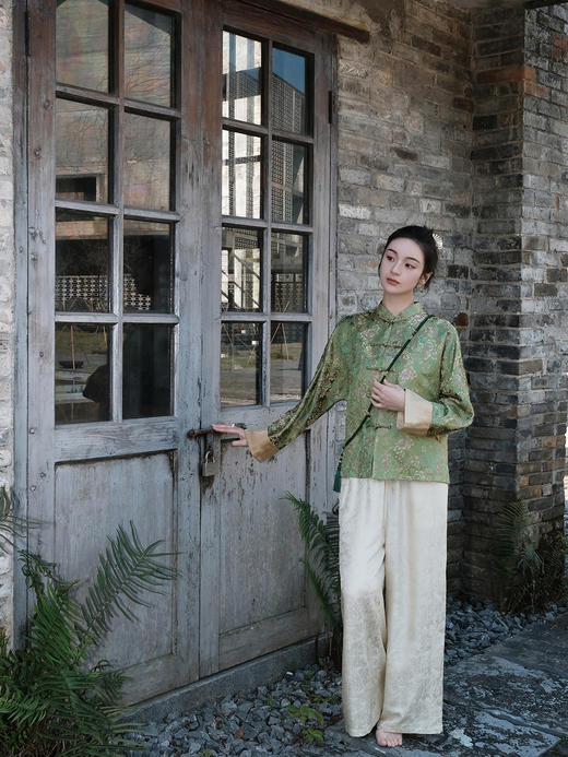  盛唐婧 |限量款宋锦老料繁花对襟外套 商品图7