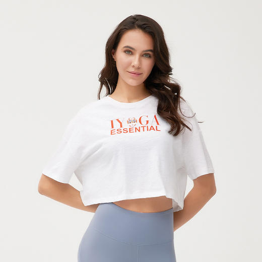 IYOGA  2024 休闲宽松百搭正肩短袖t065 商品图0