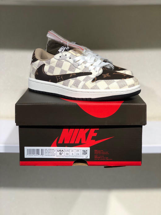 夏日特惠💰470 公司级 # 驴牌 LV x Air Jordan AJ1 Low OG SP 联名倒勾低帮 商品图4