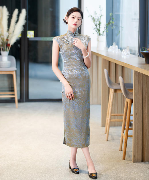 无袖改良盘扣，复古年轻款旗袍YM8073 商品图1