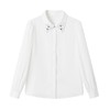 钉钻白色女衬衣2024春装新款职业洋气小衫长袖雪纺衫0590 商品缩略图4