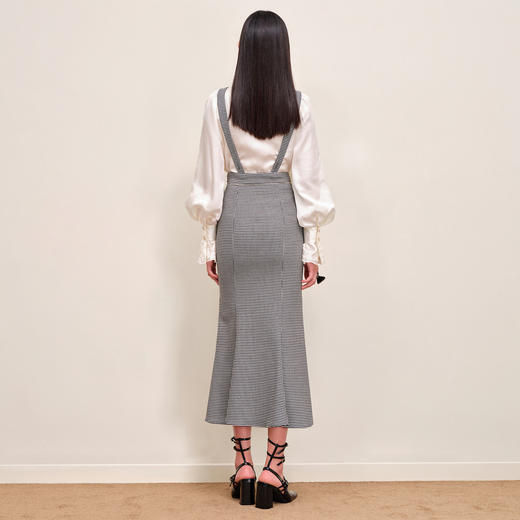 极简通勤风提花镂空设计感缎面衬衫秋季复古宫廷风衬衣女MS88TP520A10 商品图4