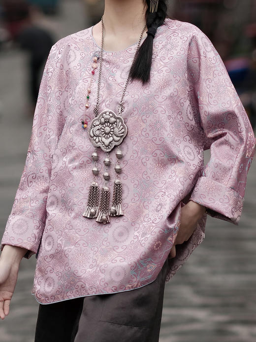 盛唐婧 |真丝宋锦宝相花外套 商品图1