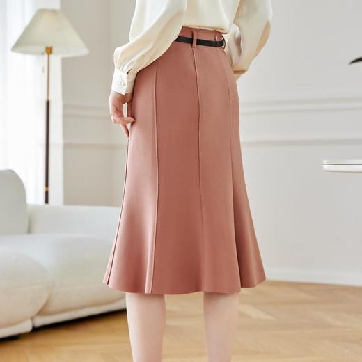 绿色鱼尾裙女2024春装新款高腰显瘦中长款半身裙包臀裙600 商品图3