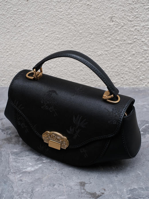 盛唐婧 |真丝香云纱梅兰竹菊手提包（特价品）(特殊商品不退不换) 商品图6