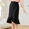 雪纺半身裙女2024春装新款显瘦荷叶边鱼尾裙气质中长裙606 商品缩略图0