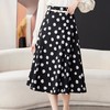 波点半身裙女2024春装新款中长款A字裙大摆裙气质伞裙1779 商品缩略图3