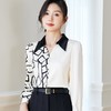 印花雪纺衫女上衣2024春装新款大码洋气小衫长袖女衬衣0599 商品缩略图3