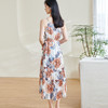 米思阳2025夏季新款气质优雅定制印花繁花吊带裙压褶结构连衣裙女0749 商品缩略图4