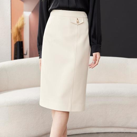 开叉半身裙女2024春装新款高腰显瘦西装裙中长款包臀裙1770 商品图3