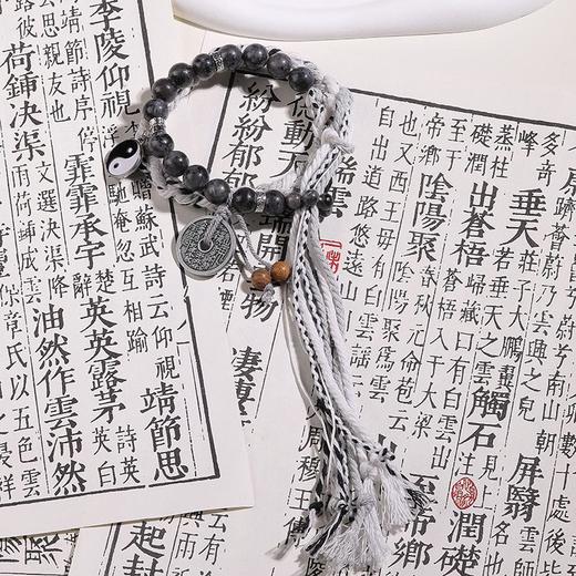 双生太极山鬼花钱手链男款新中式复古款手串藏式情侣手环 商品图6