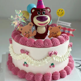 【草莓熊蛋糕】-卡通蛋糕/生日蛋糕