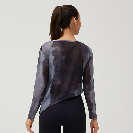 IYOGA 2024 夏季薄纱女瑜伽长袖水墨t  CX025 商品图3