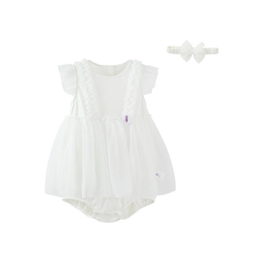 迷你巴拉女童天丝柔软三角衣婴儿宝宝甜美可爱连体衣夏季新款 商品图4