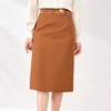 压褶高腰半身裙女2024春装新款通勤包臀裙中长款西装裙6511 商品缩略图1