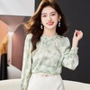 木耳边碎花雪纺衫女上衣2024春装新款小衫长袖女衬衣1786 商品缩略图2