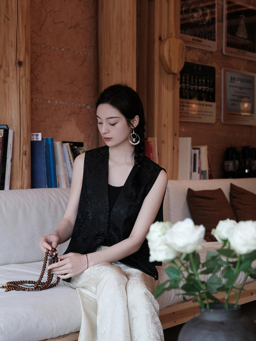 盛唐婧 |真丝宋锦马甲 商品图3