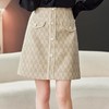 半身裙女2024春装新款高腰A字裙修身包臀拼接中裙1760 商品缩略图2