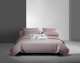 利路米家纺24年春季新款百支色织提花四件套朗序粉