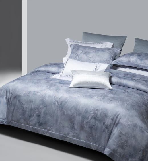 利路米家纺春季新款百支天丝棉印花四件套 醉星河--翡翠蓝 商品图2