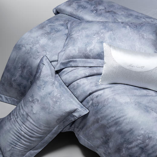 利路米家纺春季新款百支天丝棉印花四件套 醉星河--翡翠蓝 商品图5