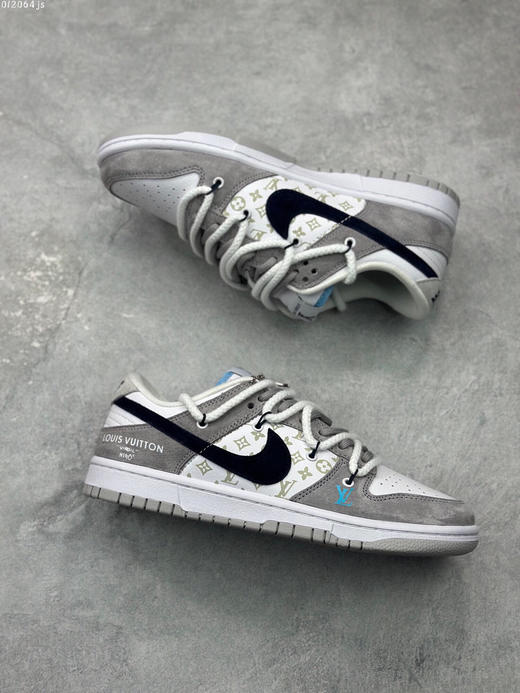 夏日特惠💰520 海外爆款限量发售 公司级 Nike SB Dunk Low “LV联名—米灰黑印花” 周年高端定制 低帮休闲板鞋 商品图4