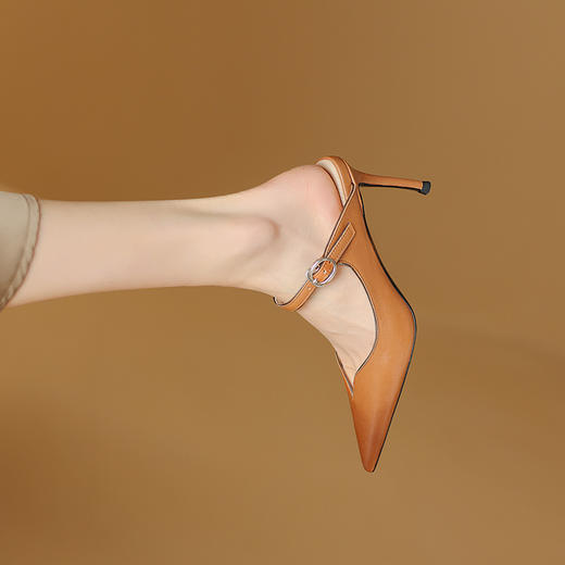 【预售5天】性感优雅，尖头包头高跟拖鞋HY&M851-1 商品图7