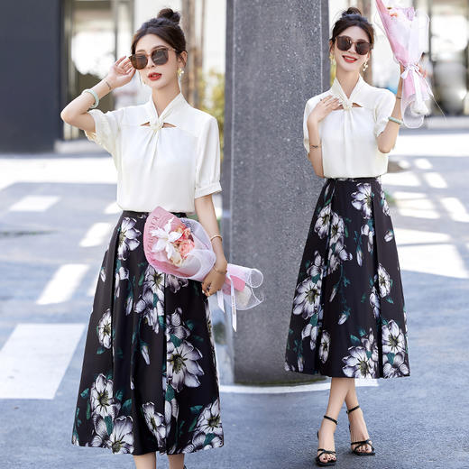 中式优雅，收腰显瘦优雅两件套HR-SNX2930-2 商品图2