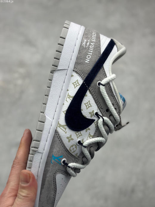 夏日特惠💰520 海外爆款限量发售 公司级 Nike SB Dunk Low “LV联名—米灰黑印花” 周年高端定制 低帮休闲板鞋 商品图5