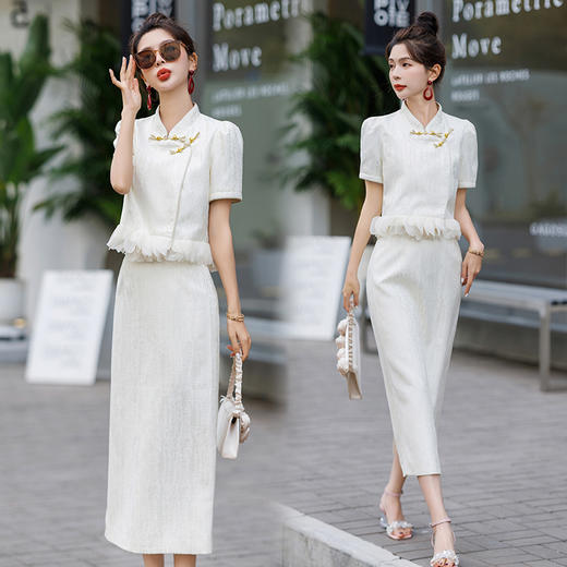 高级气质设计感，小众新中式两件套HR-NSYZ2510 商品图0