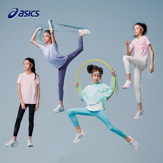 ASICS/亚瑟士童装2024年夏季新款女童打底裤九分裤大弹力运动裤 商品图4