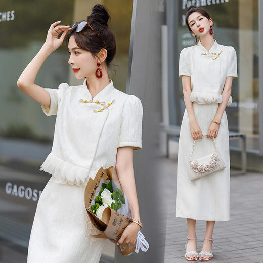 高级气质设计感，小众新中式两件套HR-NSYZ2510 商品图1