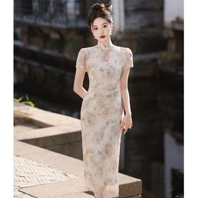 国风复古显瘦，新中式改良旗袍BJS-3007
