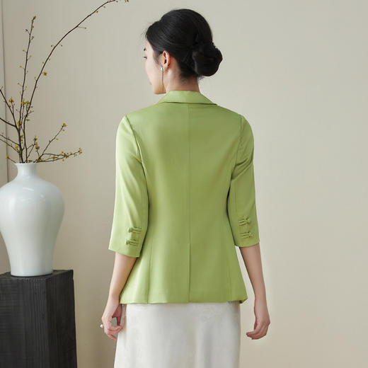 重工精致改良新中式，醋酸缎轻奢西装外套WLZD-2411105 商品图1