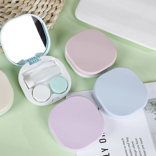 简约隐形眼镜盒便携近视美瞳伴侣盒双联盒替换收纳盒WL6661 商品图4