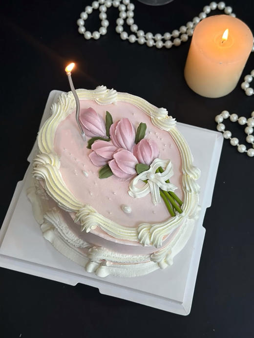 郁金香浪漫女神女神妈妈生日蛋糕 商品图0