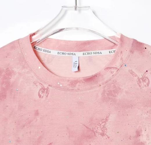 T699夏季新款缤纷蝴蝶彩色印花男女情侣短袖时尚百搭上衣潮流T恤 商品图1