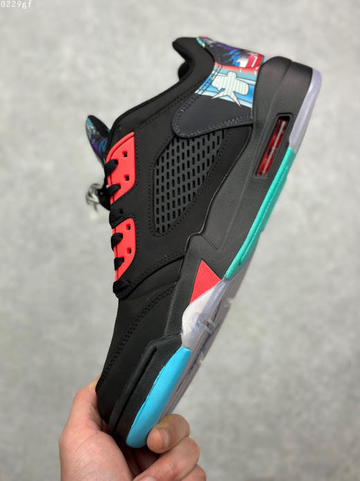 夏日特惠💰420 Clot x Air Jordan AJ5 Retro Low"CNY"中国年黑红 整双鞋采用黑为主调 商品图6