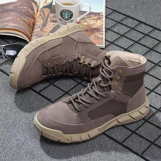 超轻户外战狼同款马丁靴男夏款透气军训高帮鞋男款中帮工装特种兵 商品图8