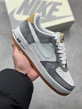 夏日特惠💰430 新品出货 公司级 Nike Air Force 1 Low ’07 灰黄 麂皮 空军一号低帮休闲板鞋