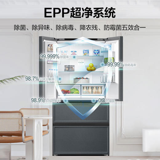 以旧换新-海尔460升全空间保鲜零距离自由嵌入式快速制冰百变空间多门冰箱BCD-460WGHFD14S9U1星蕴银国瓷 商品图2