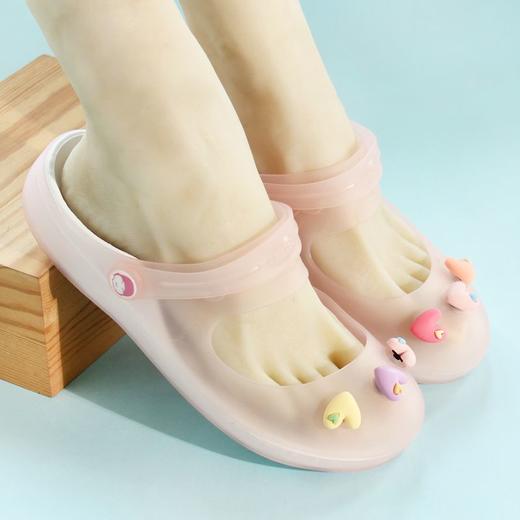 新款韩版外穿防滑平底洞洞鞋女夏季玛丽珍厚底凉鞋沙滩拖鞋潮护士 商品图3