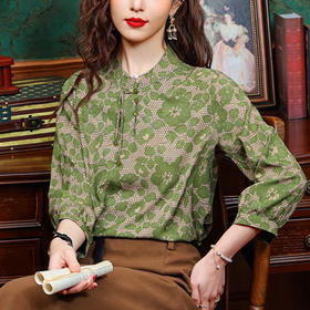 KQL-9821新中式衬衫女士装春秋季新款欧洲站爆款小衫国风上衣衬衣