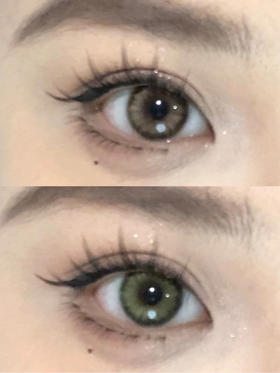 Mixlook经典回归 复古橄榄绿/复古棕；染色13.4mm ；韩国icodi产/年抛/硅水凝胶材质