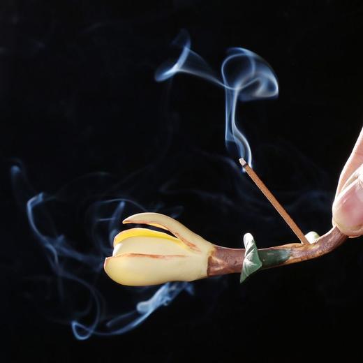 茶道线香插香炉熏香檀香家用室内禅意香座摆件手捏陶瓷花 商品图1