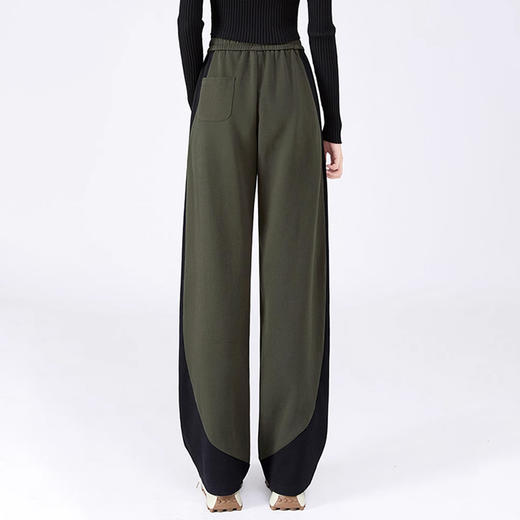 裁缝学苑AQ259拼接撞色休闲裤纸样女装新款时尚运动风宽松显瘦阔腿拼接长裤 商品图3