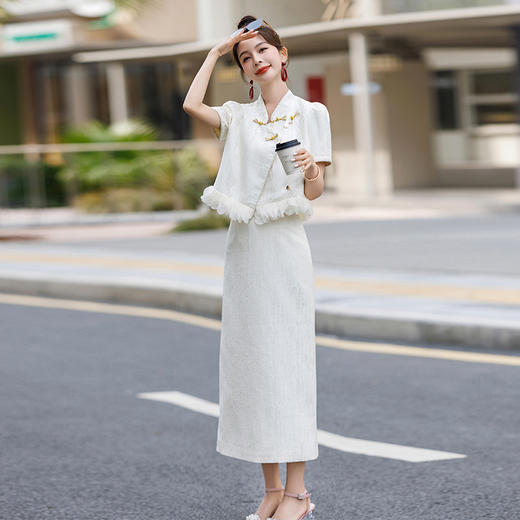 高级气质设计感，小众新中式两件套HR-NSYZ2510 商品图2