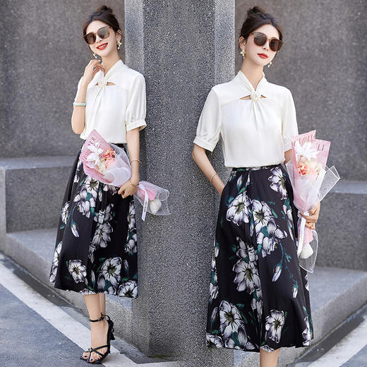 中式优雅，收腰显瘦优雅两件套HR-SNX2930-2 商品图4