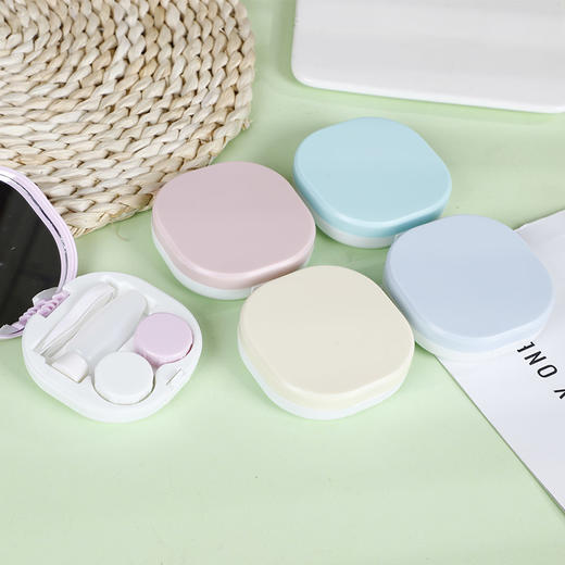 简约隐形眼镜盒便携近视美瞳伴侣盒双联盒替换收纳盒WL6661 商品图3