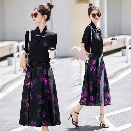 中式优雅，收腰显瘦优雅两件套HR-SNX2930-2 商品图5